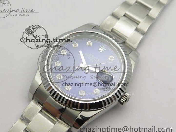 MiroTime 0520 FlexibleFit DateJust 41mm 126334 Noob 1:1 Best Edition Fluted Bezel Blue Diam Dial On SS Oyster Bracelet A 3583